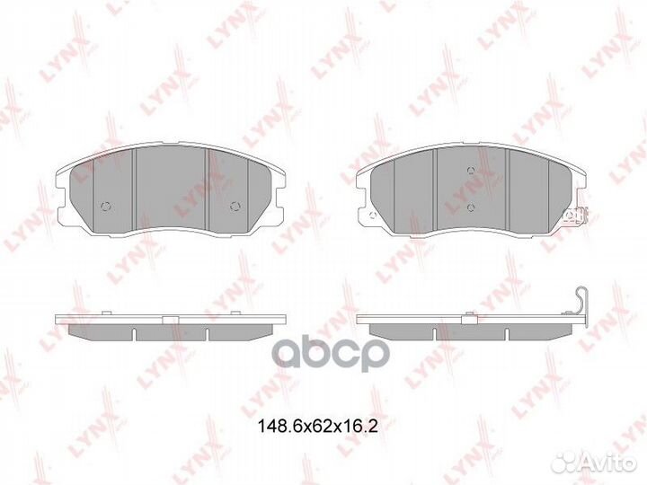 Колодки тормозные дисковые перед bd1816 LYN