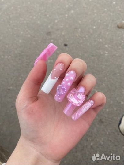 Маникюр наращивание