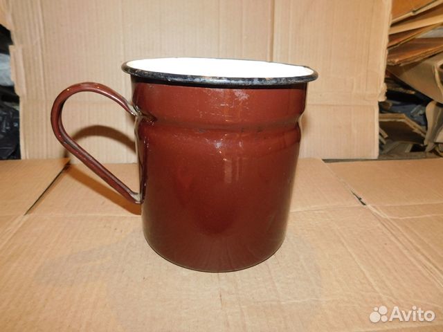 Большая, эмалированная кружка периода СССР