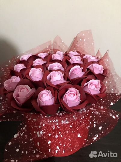 Букет из мыльных роз