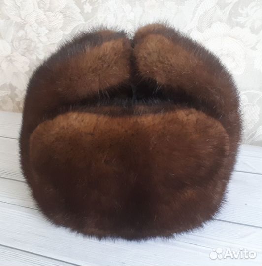 Шапка ушанка норковая полная