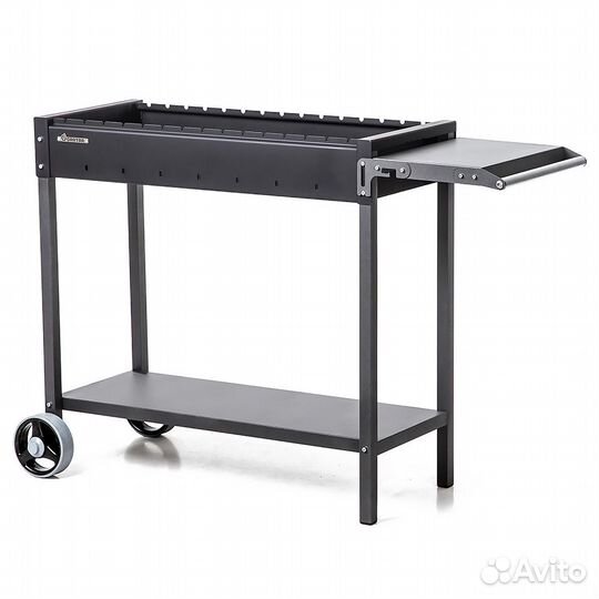 Мангал с колесами и полками, толщина 3 мм