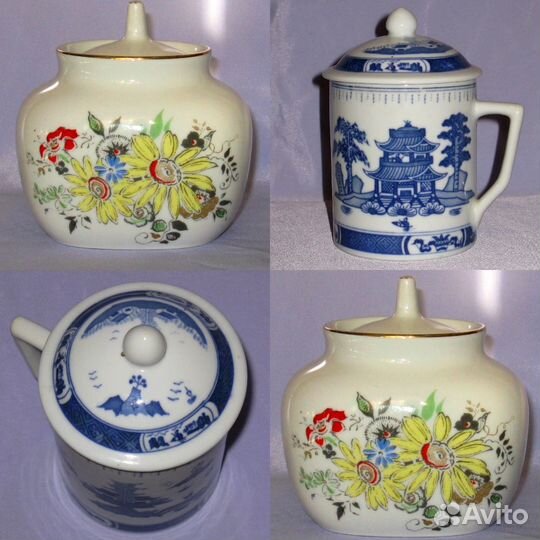 Сахарница лфз СССР; Кружка винтаж китай фарфор