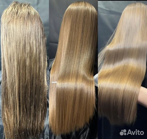 Кератиновое выпрямление волос