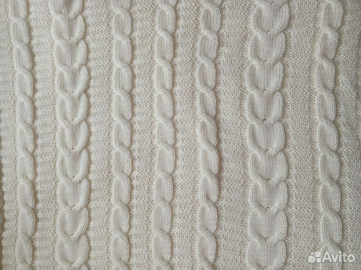 Плед вязаный новый