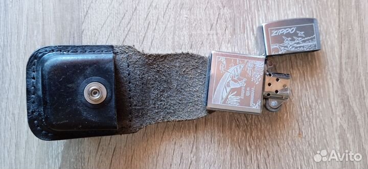 Зажигалка бензиновая zippo с чехлом