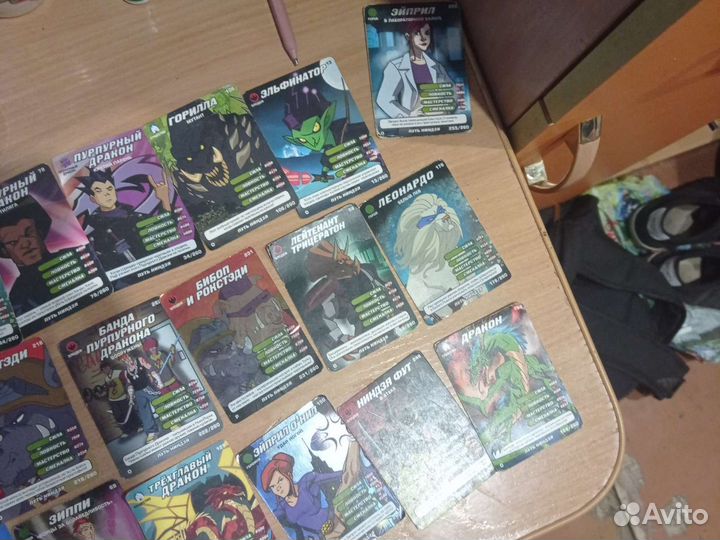 Карточки черепашки ниндзя боевая четверка