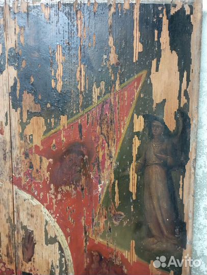 Старинные иконы Неопалимая купина 90*70
