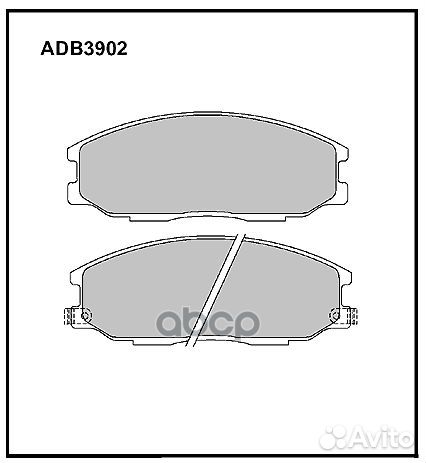 Колодки тормозные дисковые ADB3902 allied nippon