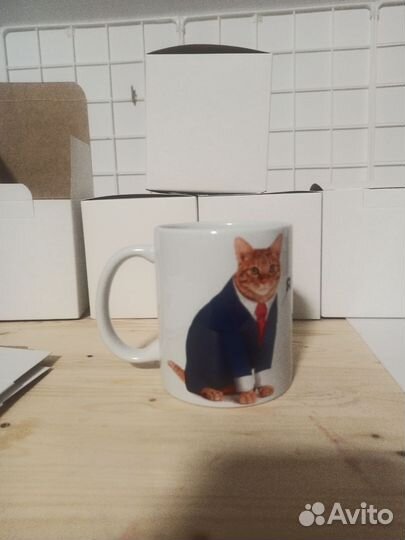 Кружка, кот предприниматель