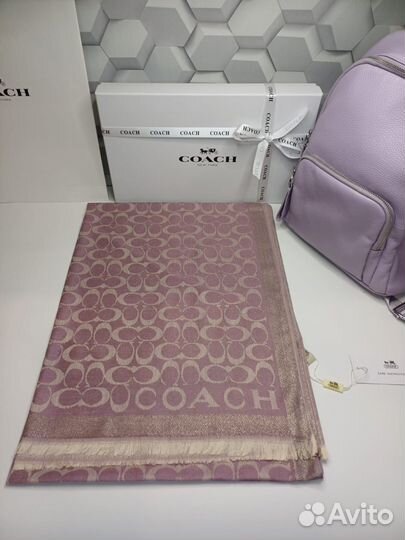 Палантин шарф кашемир Coach