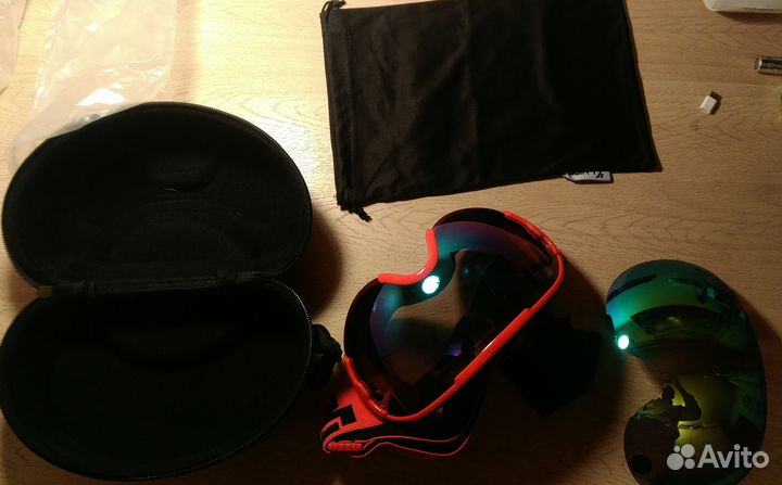 Маска Горнолыжные очки 3 слоя линз +чехол LY-100