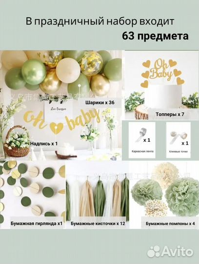 Воздушные шарики набор фотозона новый