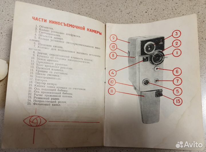 Антиквариат Кинокамера Аврора 1968г