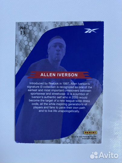 Карточка panini Iverson