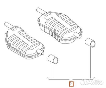 Насадки глушителя Audi A4 B9 (2015-2020)