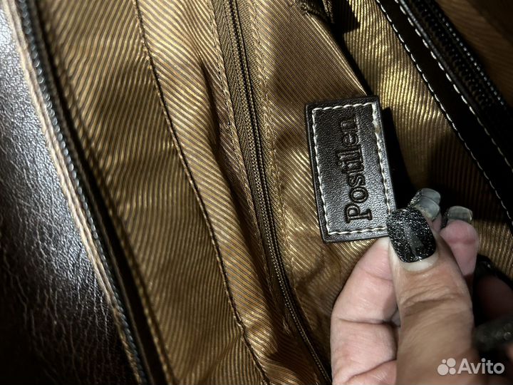 Мужская кожаная сумка для документов новая