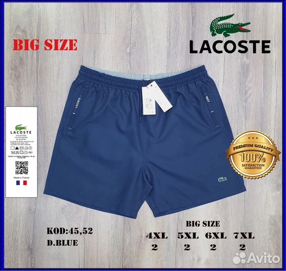 Шорты пляжные Lacoste big size v24