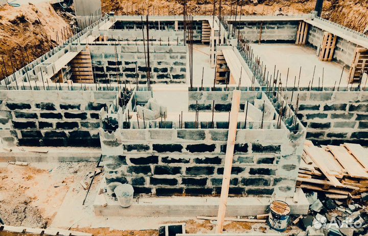 Опалубка для фундамента,цоколя.Бетонные блоки.Жби