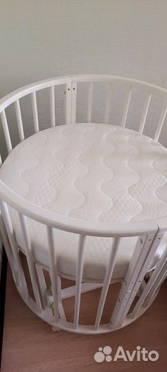 Матрас в круглую кроватку