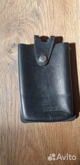 Кожаный новый чехол на фляжку