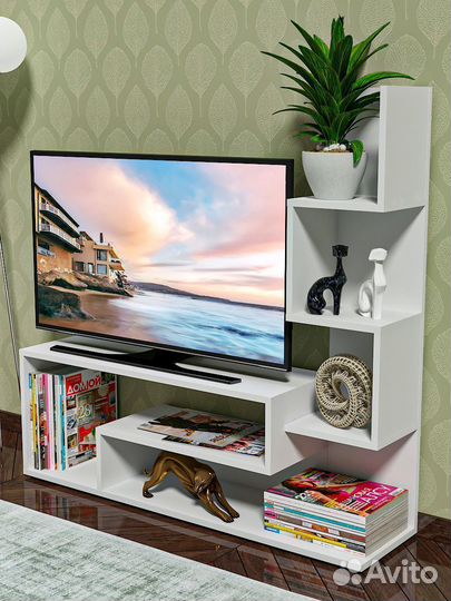 Тумба под тв, estente, Carolina, Белая, 110х108х28