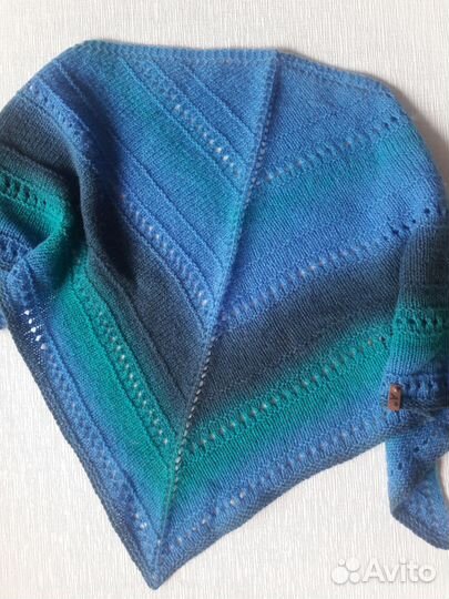 Комплект вязаный: берет+бактус