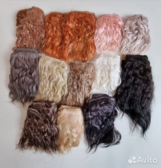 Волосы трессы для кукол натуральные