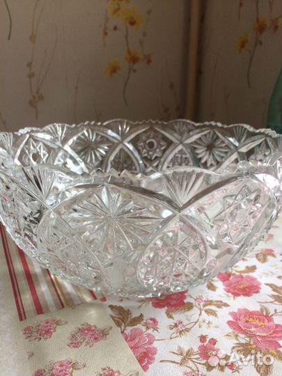 Хрустальная ваза,богемский