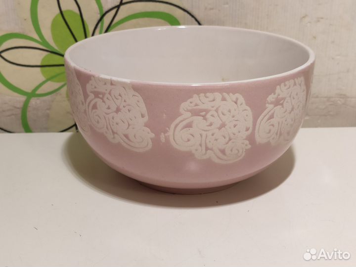 Миска салатница конфетница розовая