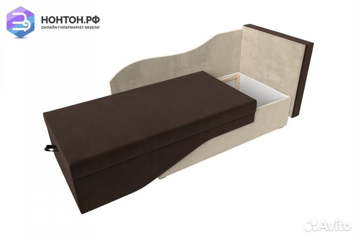 Кушетка выкатная Гармония коричневая / бежевая