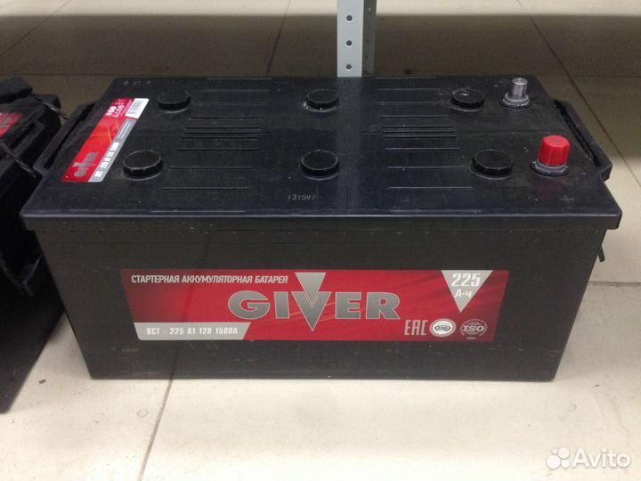 225Ач Аккумулятор грузовой Giver 6ст-225
