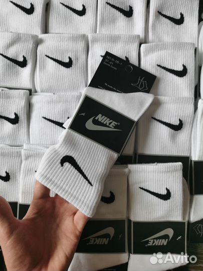 Носки nike высокие белые