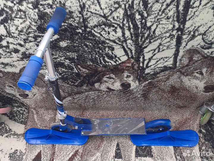 Самокат детский бу с лыжами