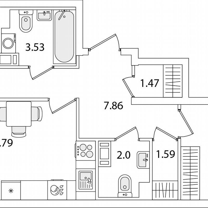 2-к. квартира, 58,1 м², 2/9 эт.