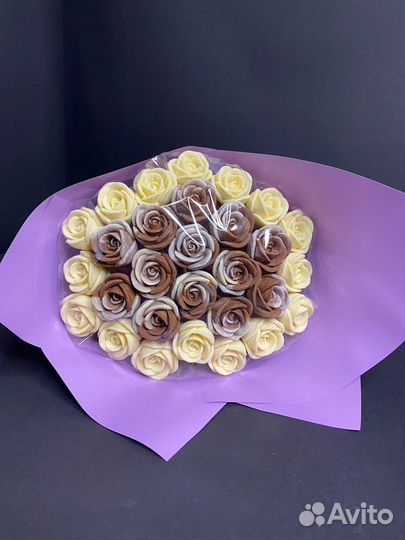 Розы из Бельгийского Шоколада - 29 шт в Букете