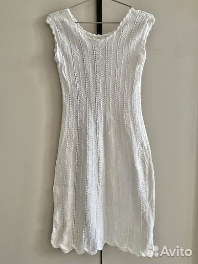 Вязаное пляжное платье