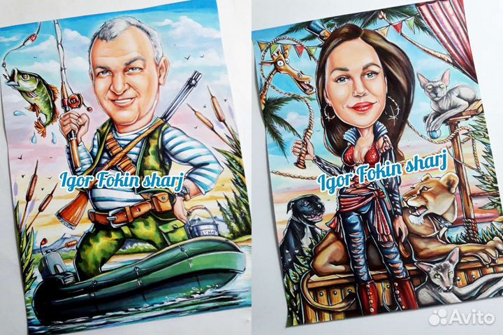 Шарж по фото. Шаржист на праздник