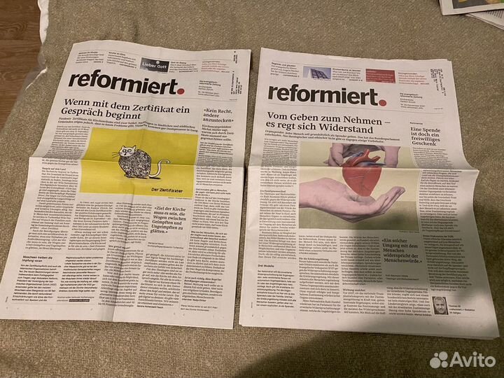 2 газеты на немецком Reformiert (2021)