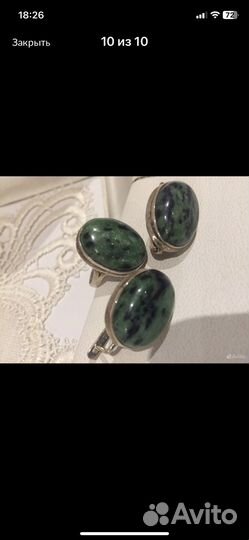 Серьги из хризопразом