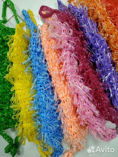 Мочалки ручной вязки полипропиленовые