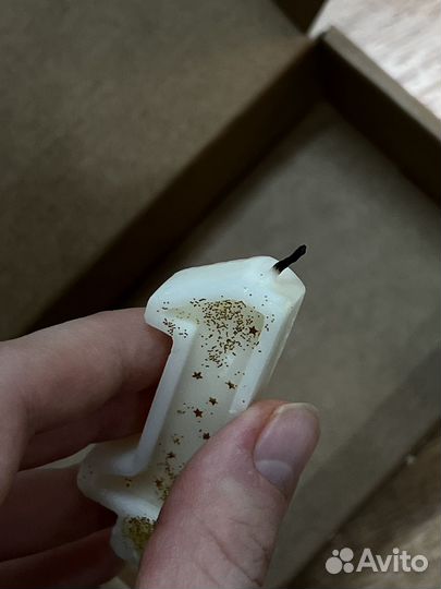 Свечка для торта цифра 1 единица