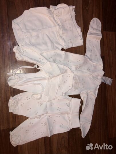 Вещи пакетом для малыша 1-6 мес