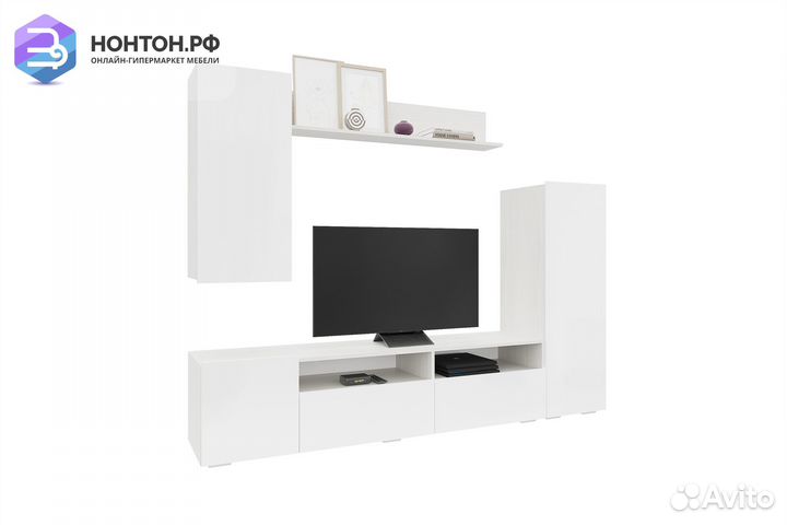 Гостиная Аннели белый / белый глянец