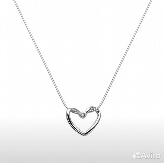 Колье, ожерелье цепочка с подвеской сердце