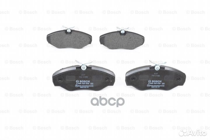 Колодки торм диск передн к-т 0986424636 Bosch