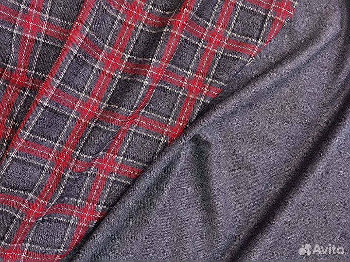 Ткань костюмная п/шерсть клетка и компаньон