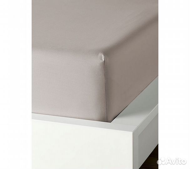 Простынь GoodNight Сатин 180х200х20 Бежевый на рез