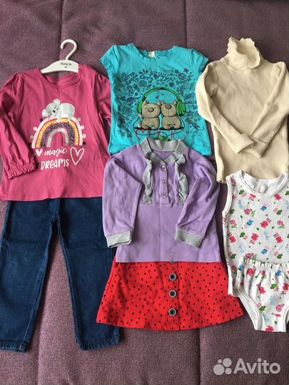 Вещи пакетом на девочку 92 98