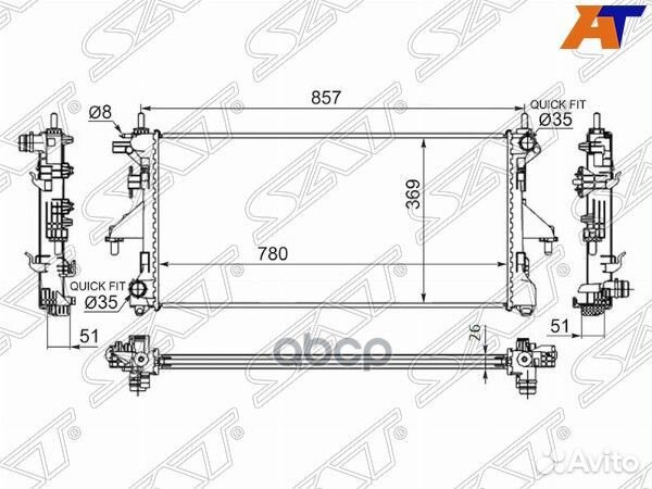 Радиатор Peugeot Boxer 06- / Citroen Jumper 06